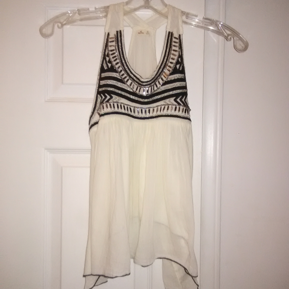 Hollister brand cotton tank top with Brad detail